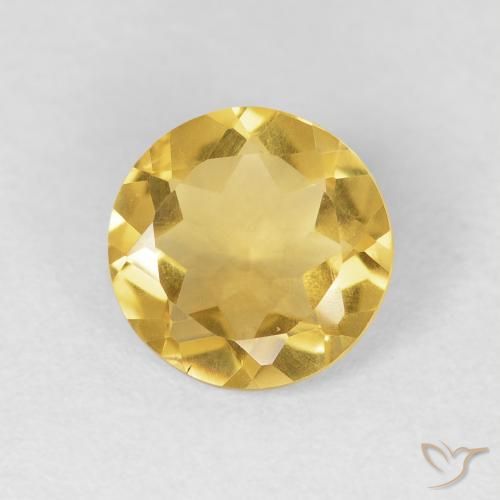1.32ct 天然 ゴールド シトリン, ラウンド, VVS-VS