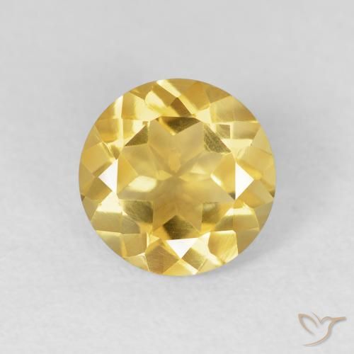 1.83ct 天然 ライトイエロー シトリン, ラウンド, VVS-VS