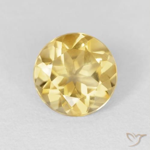 1.73ct 天然 ゴールドオレンジ シトリン, ラウンド, VVS