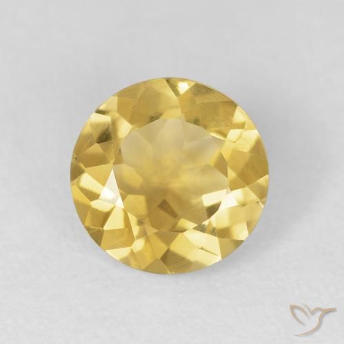 1.67ct 天然 ゴールドオレンジ シトリン, ラウンド, VVS