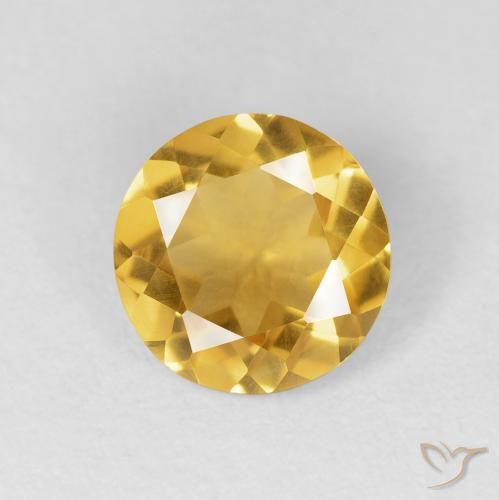 1.62ct 天然 ゴールド シトリン, ラウンド, VVS