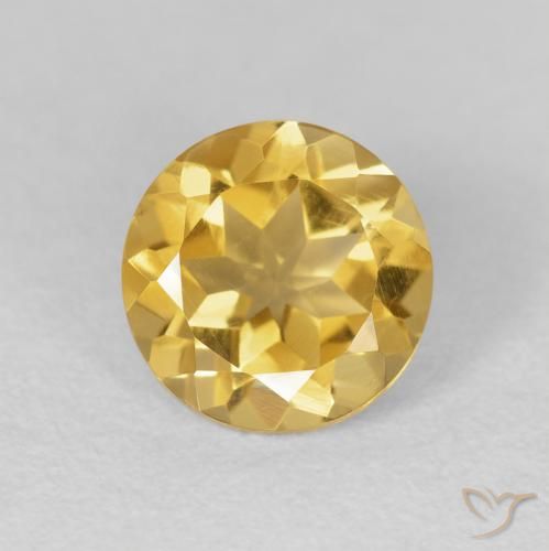 1.96ct 天然 ゴールド シトリン, ラウンド, VVS-VS