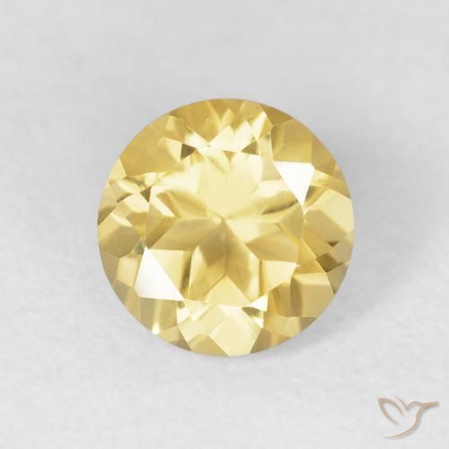 1.30ct 天然 ディジョンイエロー シトリン, ラウンド, VVS