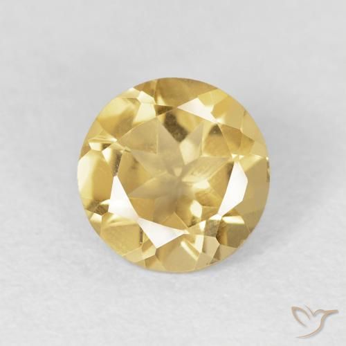 1.15ct 天然 ミディアムゴールド シトリン, ラウンド, VVS