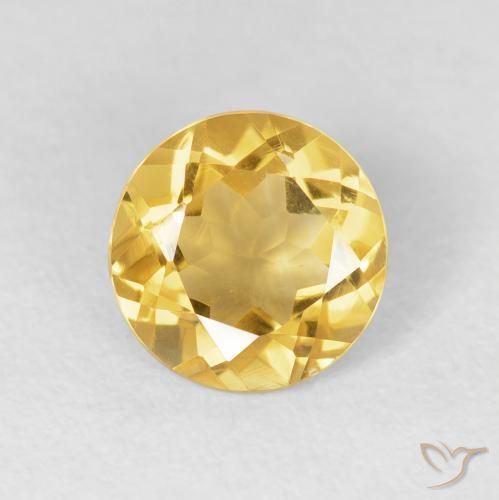 1.71ct 天然 ゴールド シトリン, ラウンド, VVS