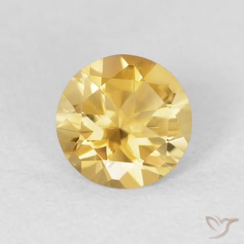 1.03ct 天然 ゴールド シトリン, ラウンド, VVS