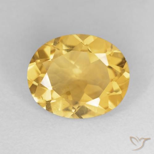 4.12ct 天然 明るいゴールド シトリン, 楕円形, VVS-VS