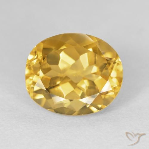 5.03ct 天然 濃いゴールド シトリン, 楕円形, VVS-VS