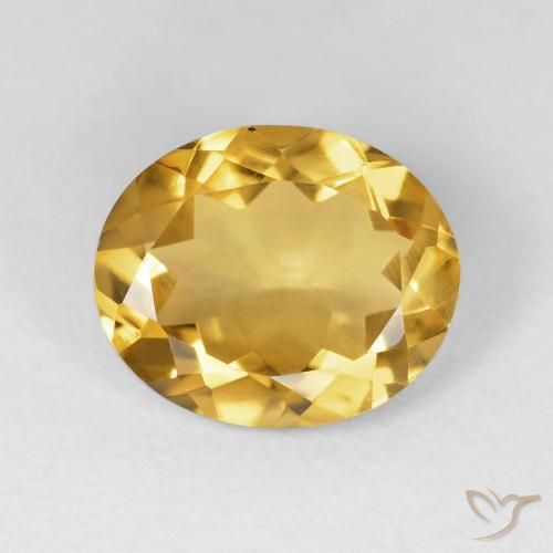 3.81ct 天然 ゴールド シトリン, 楕円形, VVS-VS