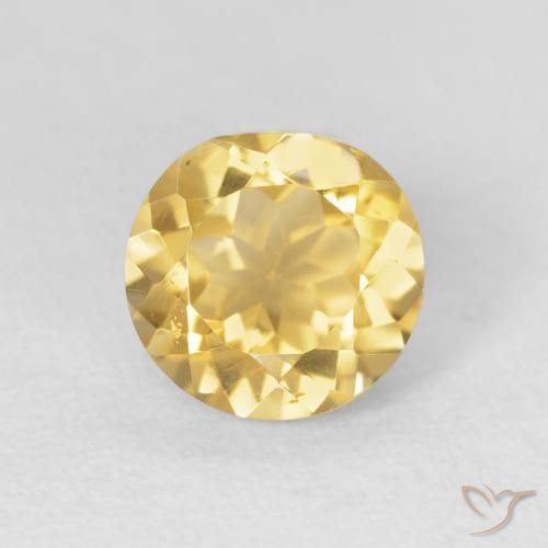 1.92ct 天然 ミディアムゴールド シトリン, ラウンド, VVS
