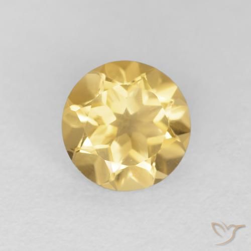 1.23ct 天然 ゴールド シトリン, ラウンド, VVS