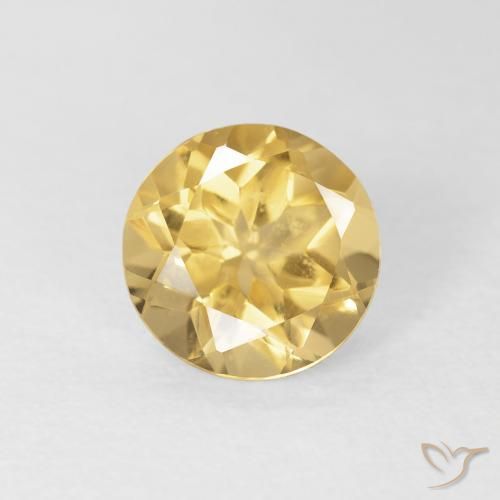 1.55ct 天然 ゴールド シトリン, ラウンド, VVS