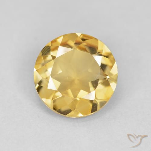 1.49ct 天然 濃いゴールド シトリン, ラウンド, VVS