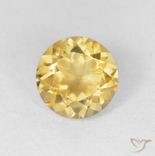 1.67ct 天然 ライトイエロー シトリン, ラウンド, VVS