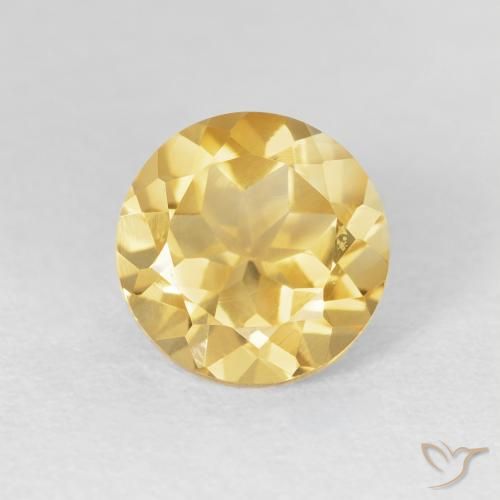 2.01ct 天然 ゴールド シトリン, ラウンド, VVS