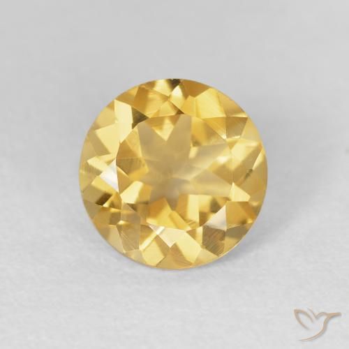 1.73ct 天然 ゴールド シトリン, ラウンド, VVS