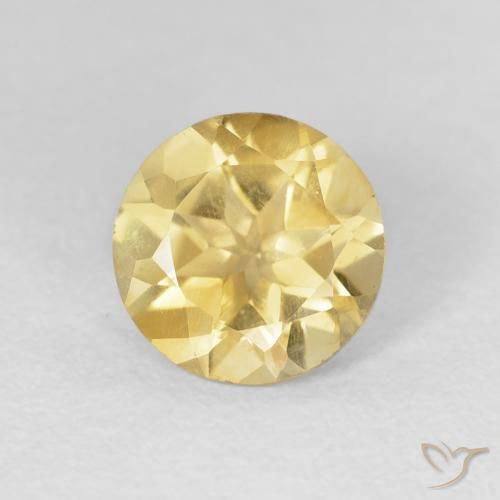 1.63ct 天然 ゴールド シトリン, ラウンド, VVS