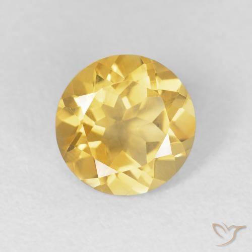 1.89ct 天然 ゴールドオレンジ シトリン, ラウンド, VVS