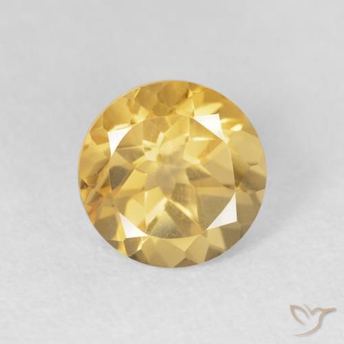 1.97ct 天然 ゴールド シトリン, ラウンド, VVS