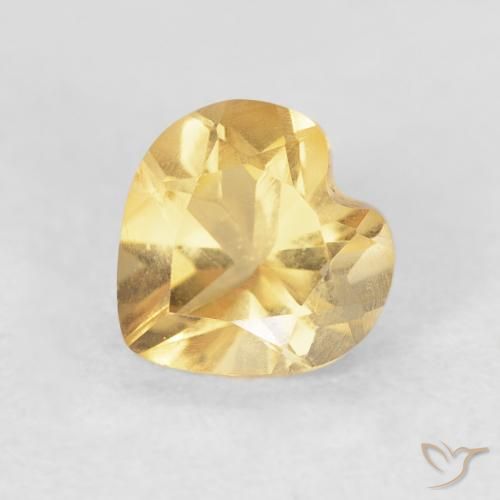 0.74ct 天然 ゴールド シトリン, 心臓, VVS