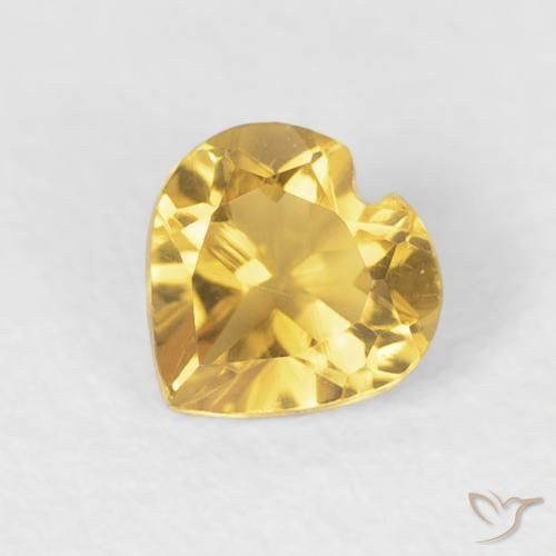0.42ct 天然 ゴールド シトリン, 心臓, VVS