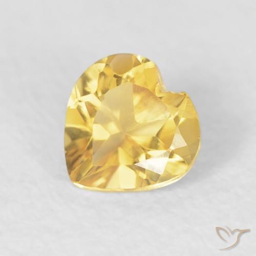 0.42ct 天然 ゴールド シトリン, 心臓, VVS