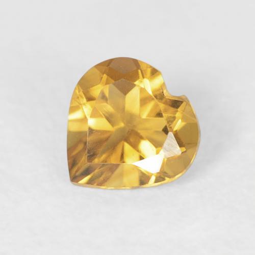 0.37ct 天然 ゴールド シトリン, 心臓, VVS