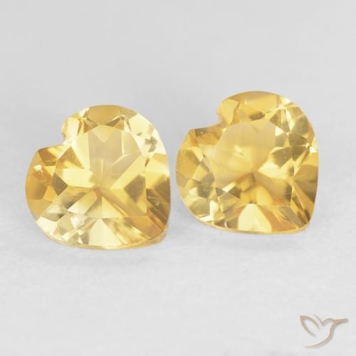 Shop natural 1.45ct ミディアムゴールド シトリン gems, 心臓, from ブラジル at GemSelect. In stock, global shipping!