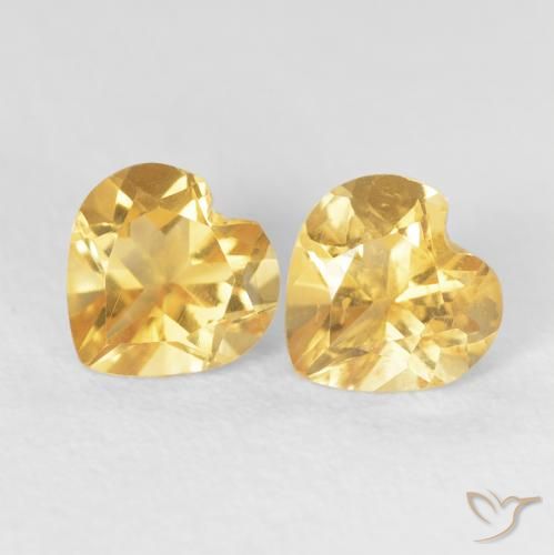 Shop natural 1.49ct ミディアムゴールド シトリン gems, 心臓, from ブラジル at GemSelect. In stock, global shipping!