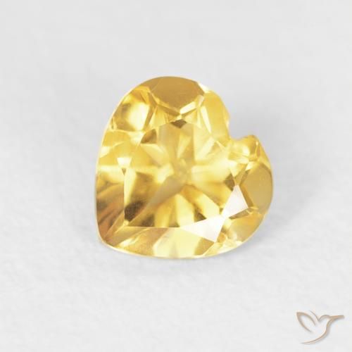 0.39ct 天然 ゴールド シトリン, 心臓, VVS-VS