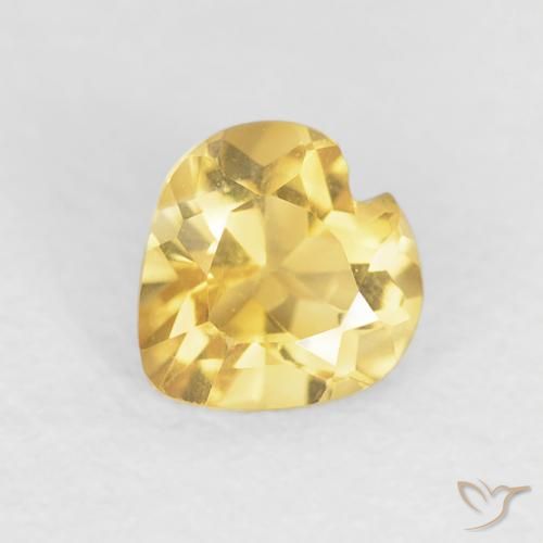 0.48ct 天然 明るいゴールド シトリン, 心臓, VVS-VS