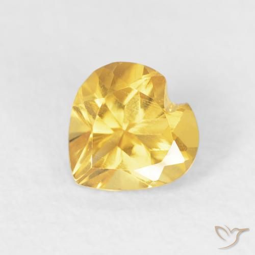 0.47ct 天然 明るいゴールド シトリン, 心臓, VVS-VS