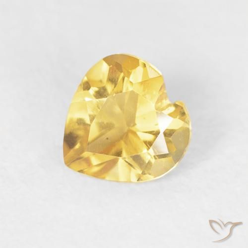 0.39ct 天然 明るいゴールド シトリン, 心臓, VVS-VS