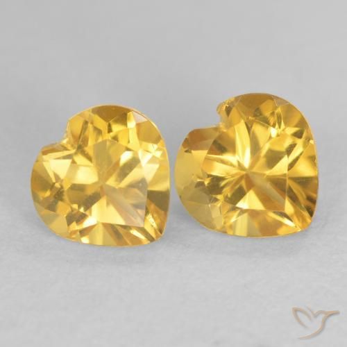 Shop natural 1.69ct ミディアムゴールデン シトリン gems, 心臓, from ブラジル at GemSelect. In stock, global shipping!