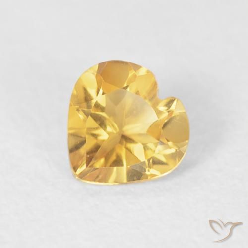 0.39ct 天然 ゴールド シトリン, 心臓, VVS