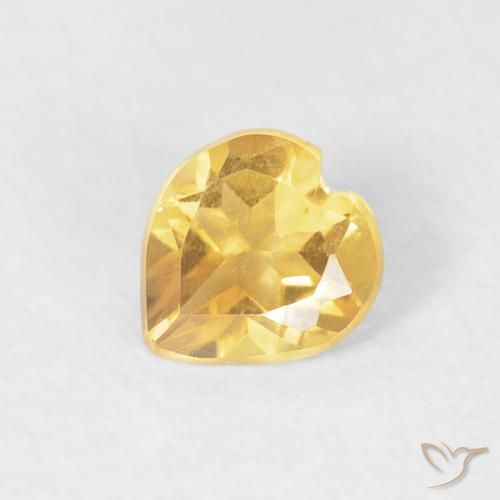 0.32ct 天然 ゴールドオレンジ シトリン, 心臓, VVS