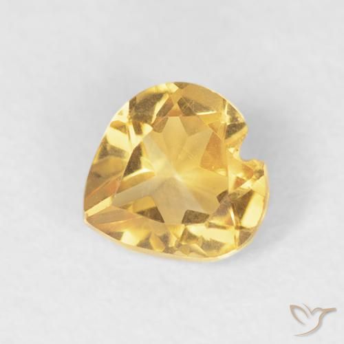 0.42ct 天然 ゴールド シトリン, 心臓, VVS