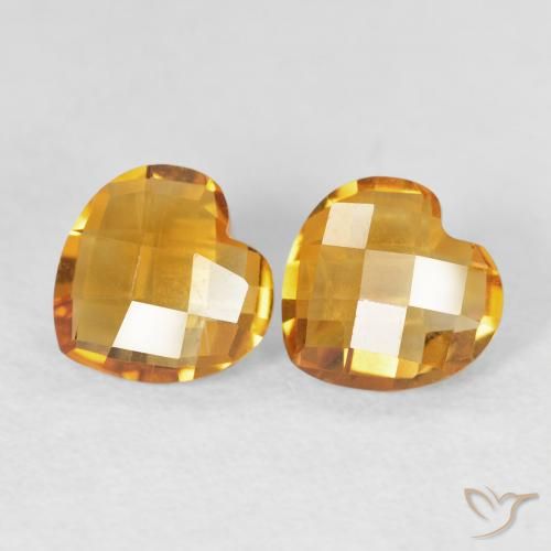 Shop natural 1.29ct ミディアムオレンジゴールド シトリン gems, 心臓, from ブラジル at GemSelect. In stock, global shipping!
