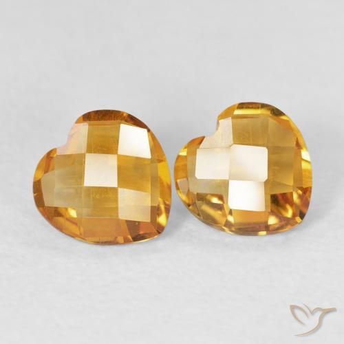Shop natural 1.29ct ミディアムオレンジゴールド シトリン gems, 心臓, from ブラジル at GemSelect. In stock, global shipping!