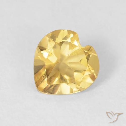 0.55ct 天然 ゴールド シトリン, 心臓, VVS