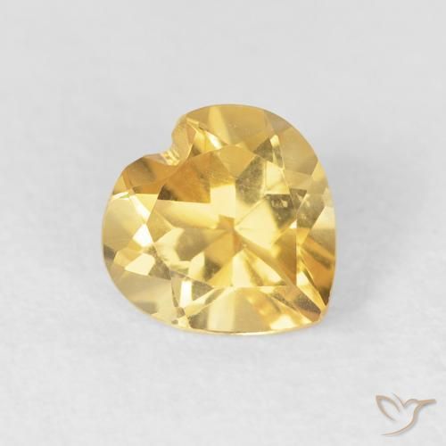0.72ct 天然 ゴールド シトリン, 心臓, VVS
