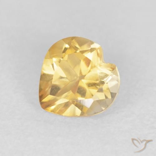 0.74ct 天然 明るいゴールド シトリン, 心臓, VVS
