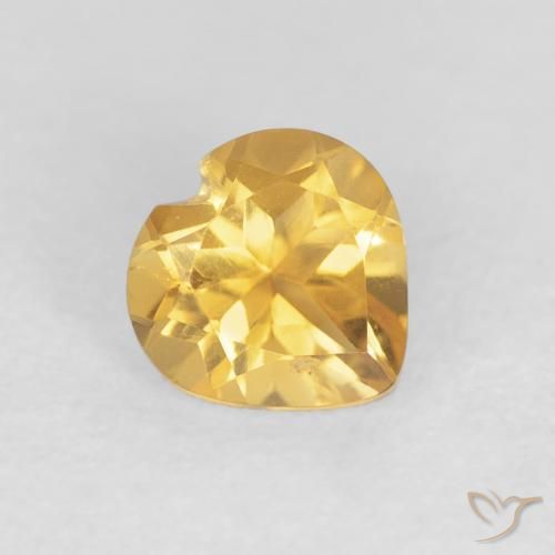0.73ct 天然 明るいゴールド シトリン, 心臓, VVS
