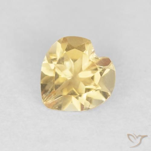 0.55ct 天然 ゴールド シトリン, 心臓, VVS