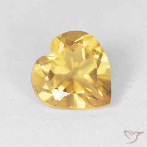 0.66ct 天然 ゴールドオレンジ シトリン, 心臓, VVS