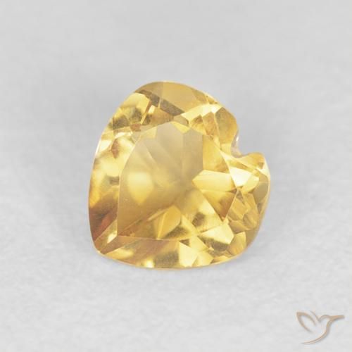 0.45ct 天然 ゴールド シトリン, 心臓, VVS