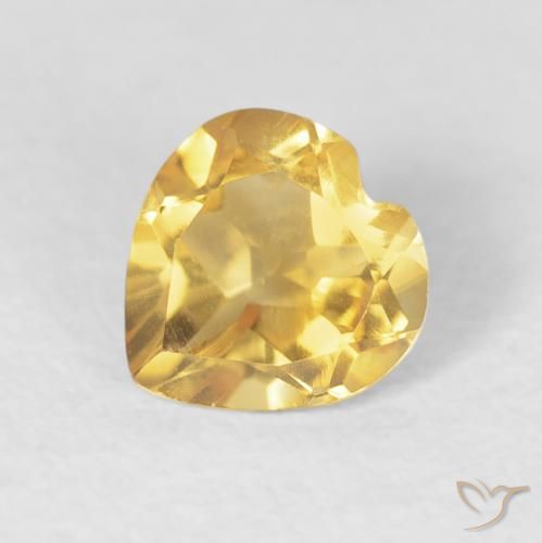 0.66ct 天然 ゴールド シトリン, 心臓, VVS