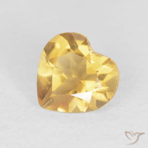 0.60ct 天然 ゴールド シトリン, 心臓, VS