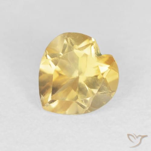 0.74ct 天然 ゴールドオレンジ シトリン, 心臓, VS