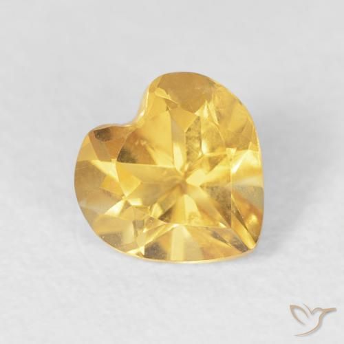0.70ct 天然 ゴールド シトリン, 心臓, VVS